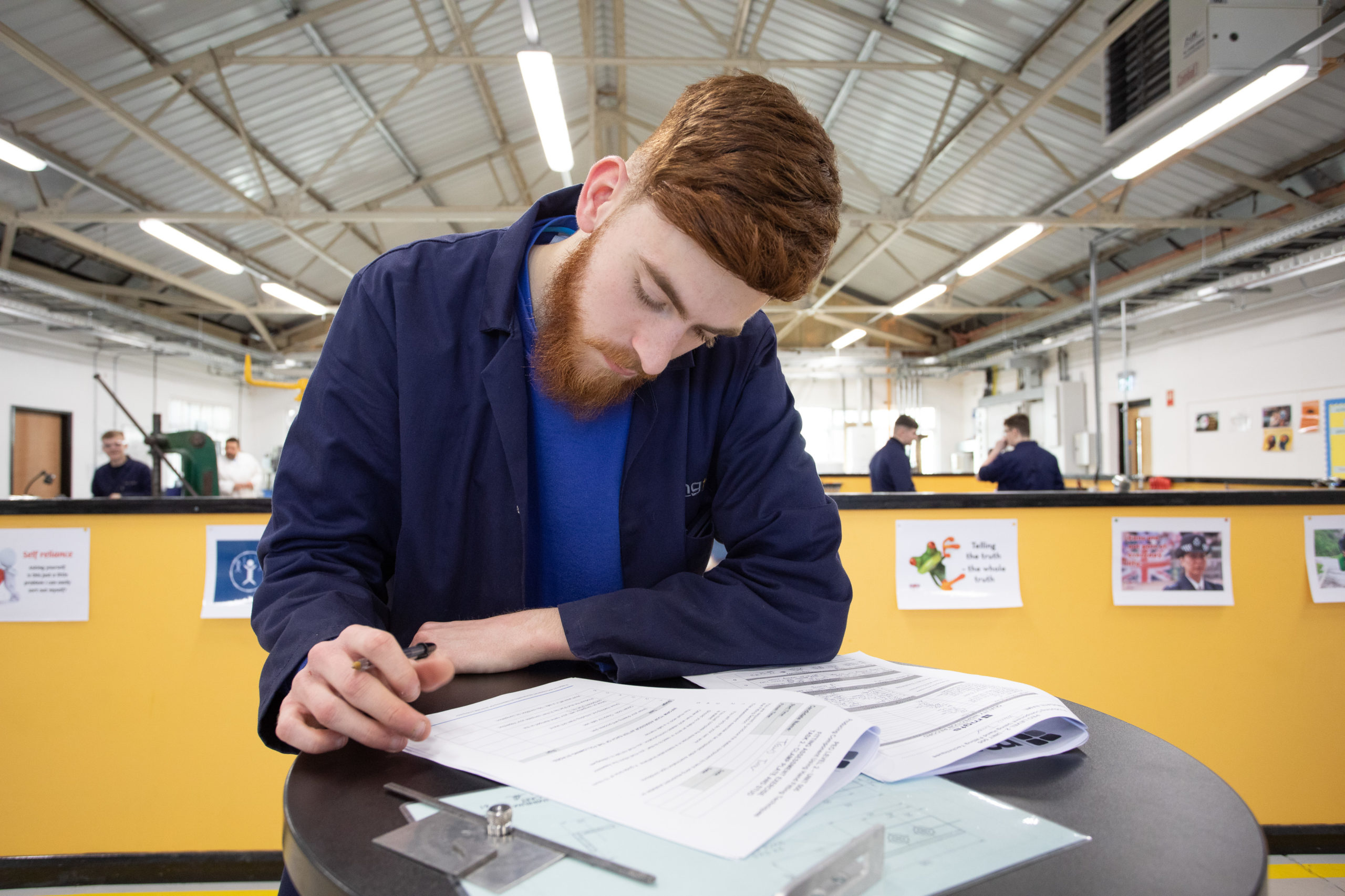 Product Design & Development apprentice working on coursework